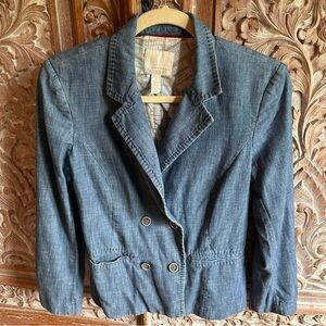 Banana Republic Double-Breasted Denim Blazer